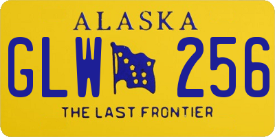 AK license plate GLW256