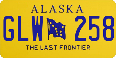 AK license plate GLW258