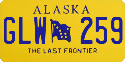 AK license plate GLW259
