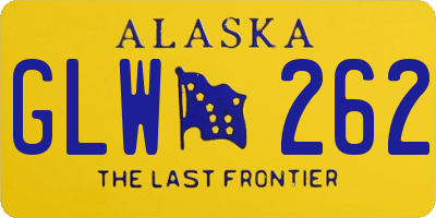 AK license plate GLW262
