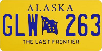 AK license plate GLW263
