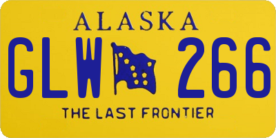 AK license plate GLW266