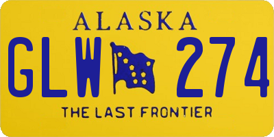 AK license plate GLW274