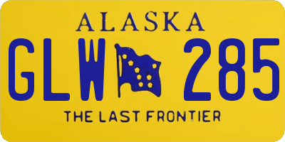 AK license plate GLW285