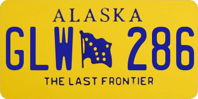 AK license plate GLW286