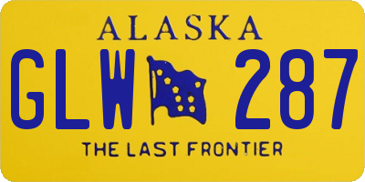 AK license plate GLW287