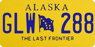 AK license plate GLW288