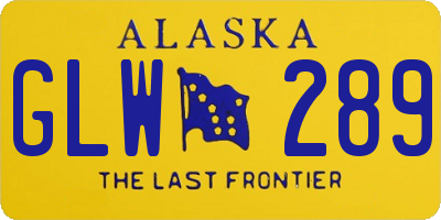 AK license plate GLW289