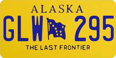 AK license plate GLW295