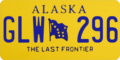 AK license plate GLW296