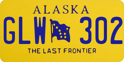 AK license plate GLW302