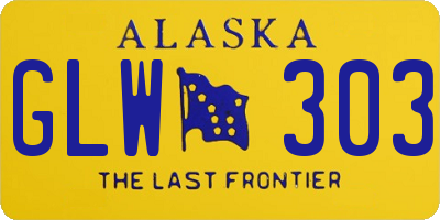 AK license plate GLW303