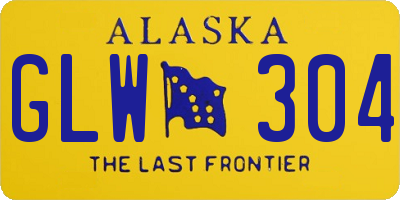 AK license plate GLW304