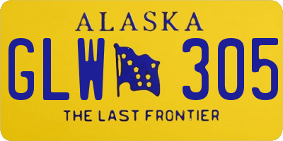 AK license plate GLW305