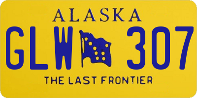 AK license plate GLW307