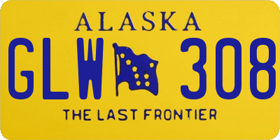 AK license plate GLW308