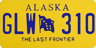 AK license plate GLW310