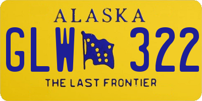 AK license plate GLW322
