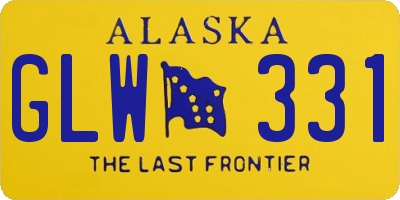 AK license plate GLW331