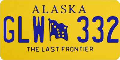 AK license plate GLW332