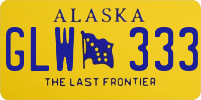 AK license plate GLW333