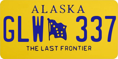 AK license plate GLW337