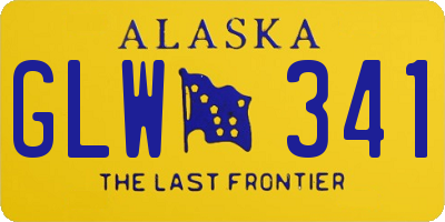 AK license plate GLW341