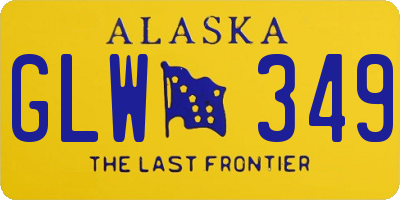AK license plate GLW349