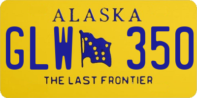 AK license plate GLW350