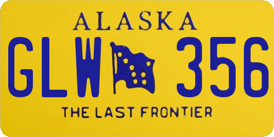 AK license plate GLW356