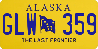 AK license plate GLW359