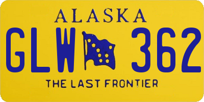 AK license plate GLW362