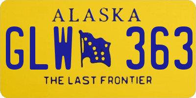 AK license plate GLW363