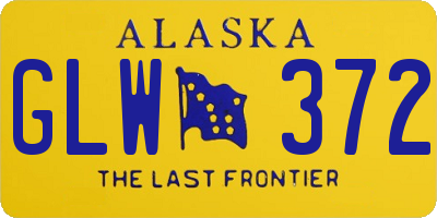 AK license plate GLW372
