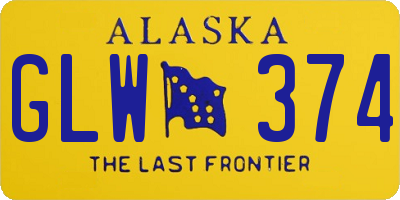 AK license plate GLW374
