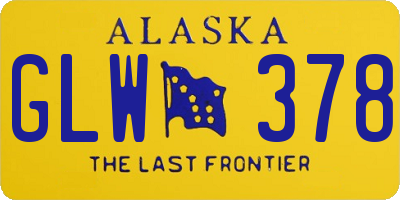 AK license plate GLW378