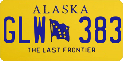 AK license plate GLW383