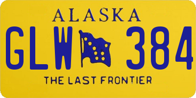 AK license plate GLW384
