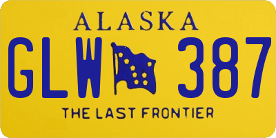 AK license plate GLW387