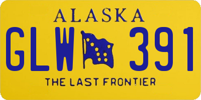 AK license plate GLW391