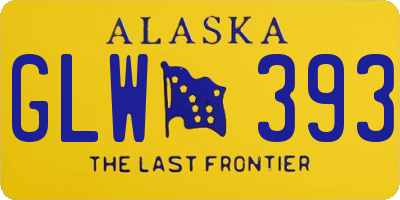 AK license plate GLW393