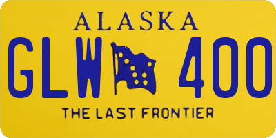 AK license plate GLW400
