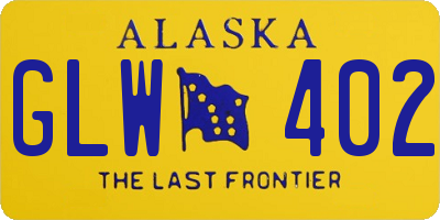 AK license plate GLW402