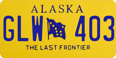 AK license plate GLW403