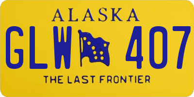 AK license plate GLW407