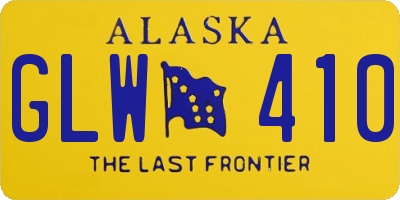 AK license plate GLW410