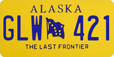 AK license plate GLW421