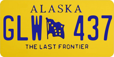 AK license plate GLW437