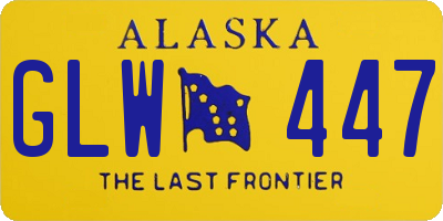 AK license plate GLW447
