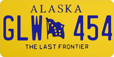 AK license plate GLW454
